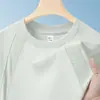 [Empalme de Malla de Panal] Camiseta de Manga Corta para Hombre Seda de Hielo Algodón Modal 2026 Verano Holgada Sensación Fresca Transpirable Camiseta