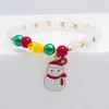 Europa y Estados Unidos Pulsera Caliente Navideña Transfronteriza Pulsera Festiva de Papá Noel Pulsera de Copo de Nieve Campana Alce Pulsera Elástica