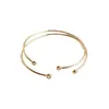 Pulsera de Zirconia Chapada en Oro de 14 Quilates Pulido Eléctrico Pulsera de Moda Ins Pulsera Simple de Moda Base Hecha a Mano para Pulseras Joyería