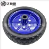 Roda de Carrinho de Mão de 10 polegadas 4.10/3.50-4 roda sólida não inflável resistente ao desgaste com cubo de aço e padrão de banda de rodagem grande