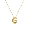 Colar de Letras Bolha Brilhante Mais Vendido Transfronteiriço para Mulheres Design de Nicho Ins Ouro 18K Cobre Não Desbota Colar Atacado