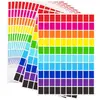 Etiquetas Coloridas à Prova d'Água para Classificação Manuscrita, Adesivos Quadrados Autoadesivos para Selagem, Adesivos Coloridos em Branco