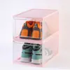 Caja de Zapatos de Plástico Transparente Aj Magnética de Caña Alta, Organizador de Almacenamiento Moderno a Prueba de Polvo y Antioxidation para Tenis, Gabinete de Zapatos al por Mayor
