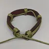 Pulsera de Diseño Color-Blocking de Celebridad de Internet Europea y Americana Cordón de Cuero de Vaca Retro Tejida Simple Pulsera Ajustable de Cuero Genuino Dropshipping