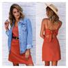 Ebay AliExpress wish Correa Explosiones Vestido de Playa sin Espalda Nudo en la Cadera