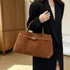 Bolso Moda Bolso de Mujer Nuevo Otoño Versátil Gran Capacidad Platino Viajero Gamuza 2026 Tote Retro