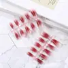 Unhas Usáveis, Unhas Pré-Fabricadas Semi-Acabadas, Arte de Unha Degradê Manchadada Feita à Mão, Pontas de Unha Coloridas, Unhas Postiças, Unhas Artificiais, Atacado de Fábrica
