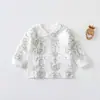 Ropa de Otoño para Recién Nacidos Algodón Puro Clase A Estilo Otoño/Invierno para Bebé Capa Base Ropa Interior Ajustada Sin Etiquetas Cardigan de Manga Larga