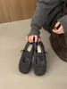 Zapatos peludos para mujer, nuevo estilo otoño/invierno, look de cuento de hadas retro francés, bailarinas Mary Jane de punta redonda, forrados de felpa, zapatos de algodón de suela plana