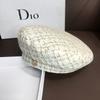 Boina Escocesa Estilo Chanel M Estándar para Mujer ins Moderna Vintage Tejida Octogonal Primavera y Otoño Estilo Coreano Combinable Sombrero de Pintor