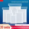 Sacos Transparentes Auto-Selantes, Sacos Grandes e Pequenos para Embalagem de Alimentos, Sacos Descartáveis para Embalagem de Amostras, Sacos Selados, 20 Espessura de Seda