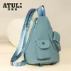 Nova Bolsa de Peito Feminina de Primavera, Bolsa Transversal de Alto Padrão, Mochila Pequena Casual Masculina Leve, Bolsa para Viagem de Curta Distância