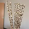 Fabricante de Tubos Rígidos de PP Suministra Pajitas con Estampado de Leopardo Más Vendidas en Amazon Set de Pajitas de Plástico Pajitas Impresas a Color En Stock