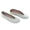 Nuevos zapatos planos blancos versátiles, casuales y elegantes, estilo commuter, con punta redonda, para mujer, cómodos, de suela blanda, slip-on, tipo abuela