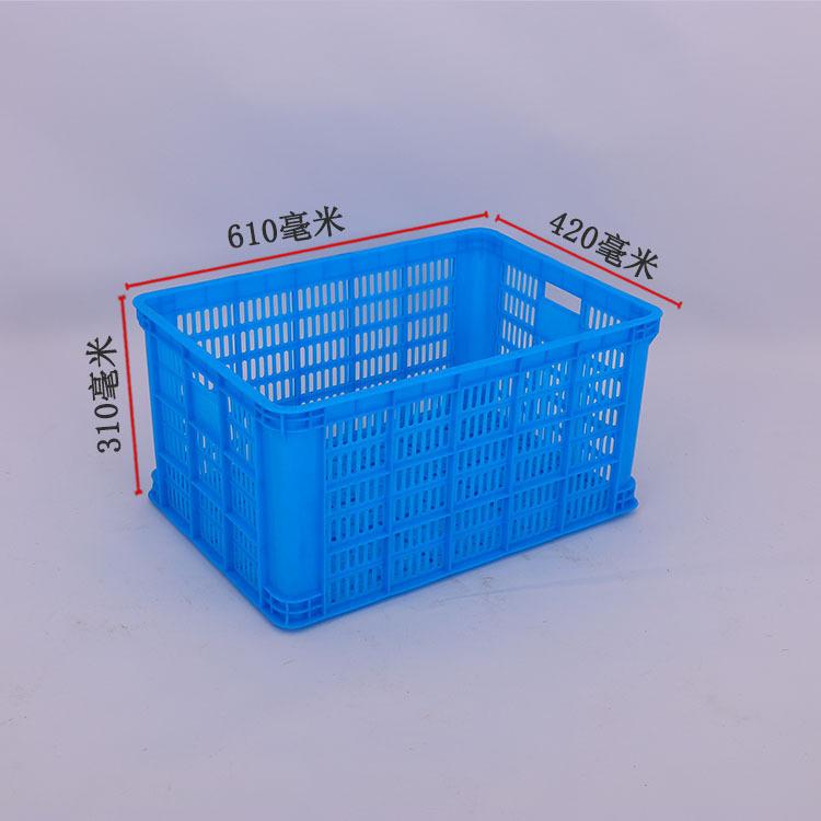 蓝色塑料筐575-300塑胶蓝色塑料筐全新PE料农