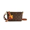 Bolso bandolera mini vintage transfronterizo, monedero clutch multicolor de bloques de color retro, bolso de hombro ligero simple para el día a día para mujer