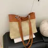 Bolsa Nueva para Mujer 2026, Bolso Tejido Retro, Bolso Tote de Moda para Mujer, Bolso de Paja de Gran Capacidad Estilo Vacaciones, Bolso para Mujer