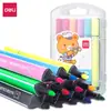 Deli 70720 Bolígrafos de Acuarela Triangulares de Dibujos Animados Set de Pinceles de 12/24/36/48 Colores Bolígrafos de Pintura Lavables para Niños