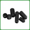 Tornillos prisioneros de hexágono interior de alta resistencia, Tornillos avellanados, Tornillos negros Kemi sin cabeza, Tornillos de máquina de hexágono interior