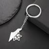Llavero de Cadena de Cinturón de Acero de Titanio Cortado Mapa de Israel Colgante Estrella de David Llavero de Acero Inoxidable de Tendencia Personalizado