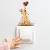 BRUP Estilo Sanación Ramo Chica Switch Pegatina Decorativa Dibujo Animado Pegatina de Pared Pegatina Embellecedora de Enchufe de Casa Pegatina de Pared