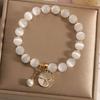 Pulsera Nueva de Lujo Ligero de Ojo de Gato de Cristal para Mujer Diseño Nicho ins Pulsera para Niñas Joyería Regalo de Cumpleaños