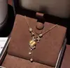 "Jin Chuang Na Fu" Nova Corrente de Colar com Pingente de Cabacinha da Sorte Estilo Chinês Adesivos de Orelha de Fada com Estilo Nacional Doce e Cool