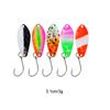 Luya lantejoulas cor colher 20PCs isca falsa isca dura tira branca bico truta boca de cavalo lantejoulas