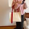 Bolso de lona tridimensional de moda personalizado con procesamiento de logotipo, bolso de mano con textura, regalo corporativo, bolso de lona escolar para exhibición