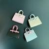 Nova Bolsa Platina Cor Macaron Doce Mini Formato Bolsa Platina Padrão Palma Couro Sintético Enfeites Pingente Carro