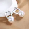 Brincos de Pérola Estilo Retrô Francês para Mulheres, Quente para Exportação Transfronteiriça, Brincos em Formato de U de Alto Padrão e Nicho, Brincos de Outono e Inverno