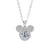 Colgante de Mickey de Plata Esterlina S925 Collar de Moissanita de 1 quilate Anillo de Diamantes de Moda para Mujer Bolso Redondo de Lujo Colgante para Mujer