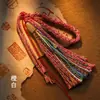 Nuevo llavero tejido a mano estilo chino estilo Xizang, artículo decorativo, cadena para teléfono, accesorio colgante para bolso semiacabado