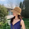 Fivela de Cinto Elegante Estilo Francês Chapéu Bucket para Mulheres, Chapéu de Sol Simples Versátil da Moda para Primavera e Verão, Chapéu de Sol Respirável Casual para Mulheres