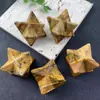 Venta Caliente Transfronteriza Adornos de Piedra de Cristal Natural Merkaba 25*25mm Cuadrado Satélite Piedra Desnuda Accesorios para Joyería DIY