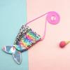 Lanyard de Sirena con Lentejuelas Billetera Pequeña para Monedas Bolso Cruzado para Niños Monedero de Lentejuelas Bicolor Cola de Pez para Mujer
