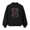Sudadera con Estampado Abstracto Desgastado Cuello Redondo para Hombre Primavera y Otoño Holgada Streetwear Marca de Tendencia Estilo Vibe Casual Ropa Deportiva