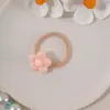 Acessórios de cabelo infantis transfronteiriços europeus e americanos, elásticos de cabelo, enfeites de cabelo para meninas, cordões de cabelo flor de acrílico fofos