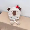 Gorros Infantiles con Orejas Móviles, Bufanda y Gorro de Felpa de Invierno Integrados, Gorro Cortavientos y Cálido con Protección para Orejas de Bebé para Niños y Niñas