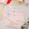 Ropa Interior para Mujer Xiangxueer 2024, Algodón Puro, Suave, Delicado con la Piel, Transpirable, Lindo, Calzones de Cintura Baja para Niñas, Estilo Femenino