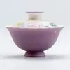 Juego de té de cerámica con decoración bajo vidriado, motivos de mariposa y flor pintados a mano, taza de té pequeña con tapa en nuevo estilo chino para té kung fu