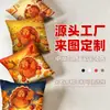 ¡Guau, funda de almohada de Acción de Gracias de Amazon hecha a medida transfronteriza para cojín de sofá del hogar, almohada estampada de lino de cosecha