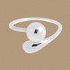 1457 Diseño de Lujo Accesible de Nicho Estilo K Anillo Abierto de Bola Geométrica de Gota de Agua Plata Esterlina S925 Anillo de Plata para Mujer