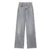 Comércio Exterior AliExpress Transfronteiriço Amazon Novidades Roupas Femininas Multicor Para Ir ao Trabalho Perna Larga Cintura Alta Calça Jeans Longa Feminina