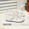 Zapatos de cuero para niña, nuevo modelo de otoño, lazo de lunares, estilo Lolita dulce francés, zapatos de princesa, zapatos de rendimiento para niños con suela blanda