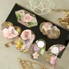 Molde de Yeso de Resina de Cristal de Amapola Oval Luna Corazón Hexágono Portavelas Molde de Silicona