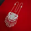 Nueva Ropa Étnica Yi para Mujer, Atuendo Tradicional de Novia de Liangshan, Tocado de Joyería de Plata, Falda Larga con Vuelo, Tocado Largo de Joyería de Plata Étnica Yi