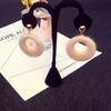 Venta Caliente Otoño e Invierno Pendientes de Bola de Felpa Sombrero de Lana Geométrico Simple Pendientes Redondos con Borlas Pendientes de Perla y Felpa