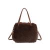 Otoño e Invierno Nuevo Bolso de Cubo Mao Mao para Mujer Estilo Coreano Texturizado Moda Felpa de Mano para Mujer Bolso de Mano para Viaje