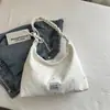 Llegada Nueva Primavera 2026 Moda Chic de Nicho Bolso de Lona de Gran Capacidad con Lazo y Lunares para Hombro y Mano Tote para Mujer